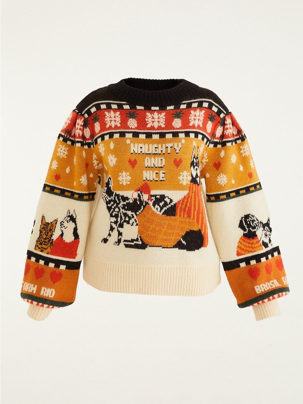 NWT FARM Rio Naughty and Nice Fair Isle Sweater Small - Picture 4 of 11